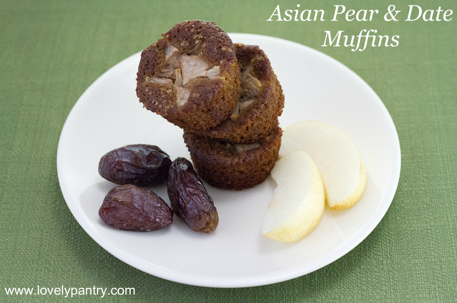 Asian Pear and Date Muffins