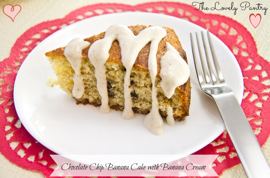 Chocolate Chip Banana Cake With Banana Cream