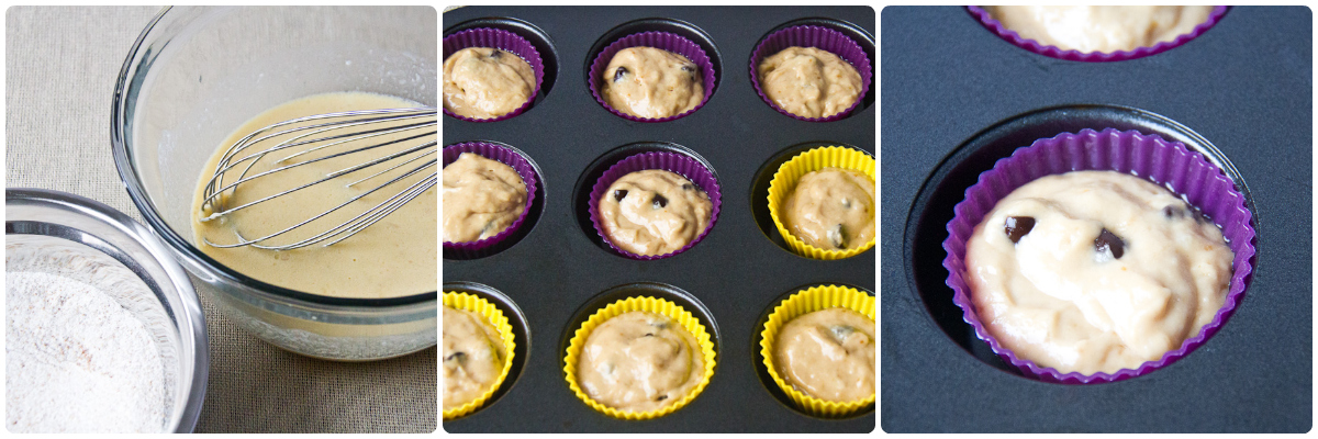 Coconut Banana Chocolate Chip Muffins Prep