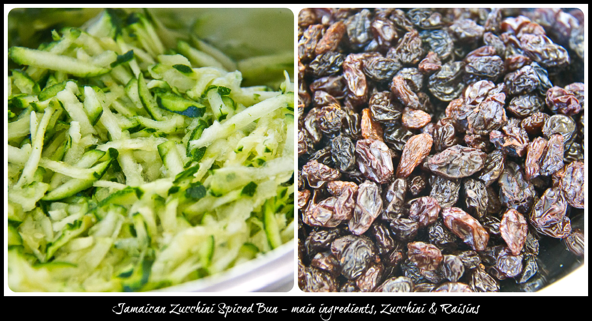 Jamaican Zucchini Spiced Bun - main ingredients (a)