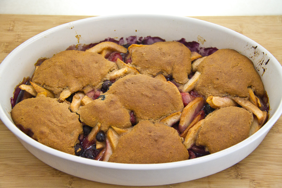 Peach and Berry Cobbler-54